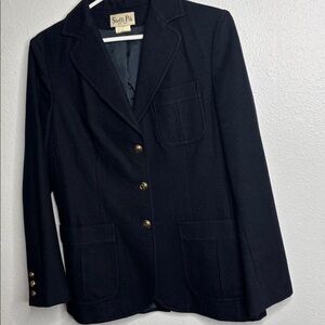 Vintage Steffi Pik New York military style classic wool  blazer sz medium